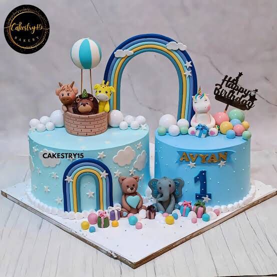 3 kg Dual Jungle Theme Cake